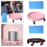 Maxbell Abdominal Exercise Roller Slider Multipurpose 13.7x3.7inch Workout Equipment Pink