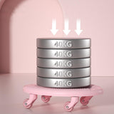 Maxbell Abdominal Exercise Roller Slider Multipurpose 13.7x3.7inch Workout Equipment Pink