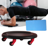 Maxbell Abdominal Exercise Roller Slider Multipurpose 13.7x3.7inch Workout Equipment Black