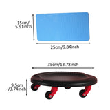 Maxbell Abdominal Exercise Roller Slider Multipurpose 13.7x3.7inch Workout Equipment Black