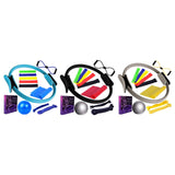 Maxbell 12Pcs Pilates Ring Circle and Ball Kit Portable Stretching Strap for Workout Blue