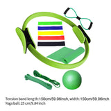 Maxbell 11Pcs Pilates Ring Circle and Pilates Ball Set Workout Equipment for Pilates Green