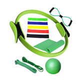 Maxbell 11Pcs Pilates Ring Circle and Pilates Ball Set Workout Equipment for Pilates Green