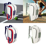 Maxbell Badminton Rackets Backpack PU Leather Professional Lightweight for Men Women White Red