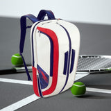 Maxbell Badminton Rackets Backpack PU Leather Professional Lightweight for Men Women White Red