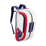 Maxbell Badminton Rackets Backpack PU Leather Professional Lightweight for Men Women White Red
