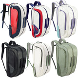 Maxbell Badminton Rackets Backpack PU Leather Professional Lightweight for Men Women White Red