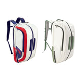 Maxbell Badminton Rackets Backpack PU Leather Professional Lightweight for Men Women White Red