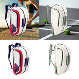 Maxbell Badminton Rackets Backpack PU Leather Professional Lightweight for Men Women White Red