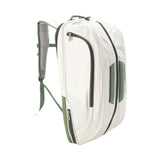 Maxbell Badminton Rackets Backpack PU Leather Professional Lightweight for Men Women White Green