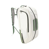 Maxbell Badminton Rackets Backpack PU Leather Professional Lightweight for Men Women White Green