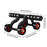 Maxbell 4 Wheel Abdominal Roller Body Building Abdominal Exercise Core Strengthening