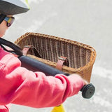 Maxbell Childrens Bike Basket Woven Front Handlebar Basket for Riding Camping Picnic