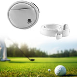Maxbell PU Leather Golf Bag Golf Accessory for 4Pcs Balls & 4Pcs Tees Outdoor Sports White