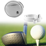 Maxbell PU Leather Golf Bag Golf Accessory for 4Pcs Balls & 4Pcs Tees Outdoor Sports White