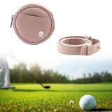 Maxbell PU Leather Golf Bag Golf Accessory for 4Pcs Balls & 4Pcs Tees Outdoor Sports Pink