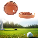 Maxbell PU Leather Golf Bag Golf Accessory for 4Pcs Balls & 4Pcs Tees Outdoor Sports Brown