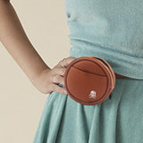 Maxbell PU Leather Golf Bag Golf Accessory for 4Pcs Balls & 4Pcs Tees Outdoor Sports Brown