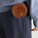 Maxbell PU Leather Golf Bag Golf Accessory for 4Pcs Balls & 4Pcs Tees Outdoor Sports Brown