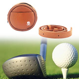 Maxbell PU Leather Golf Bag Golf Accessory for 4Pcs Balls & 4Pcs Tees Outdoor Sports Brown