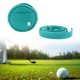 Maxbell PU Leather Golf Bag Golf Accessory for 4Pcs Balls & 4Pcs Tees Outdoor Sports Cyan