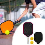 Maxbell Carbon Fiber Pickleball Paddle Racquet for Outdoor Sports Men Women Exercise Rose Red