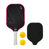 Maxbell Carbon Fiber Pickleball Paddle Racquet for Outdoor Sports Men Women Exercise Rose Red