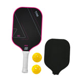 Maxbell Carbon Fiber Pickleball Paddle Racquet for Outdoor Sports Men Women Exercise Rose Red
