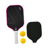 Maxbell Carbon Fiber Pickleball Paddle Racquet for Outdoor Sports Men Women Exercise Rose Red