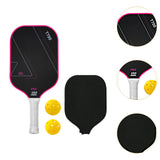 Maxbell Carbon Fiber Pickleball Paddle Racquet for Outdoor Sports Men Women Exercise Rose Red