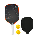Maxbell Carbon Fiber Pickleball Paddle Racquet for Outdoor Sports Men Women Exercise Orange Red