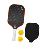 Maxbell Carbon Fiber Pickleball Paddle Racquet for Outdoor Sports Men Women Exercise Orange Red