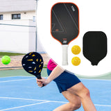 Maxbell Carbon Fiber Pickleball Paddle Racquet for Outdoor Sports Men Women Exercise Orange Red