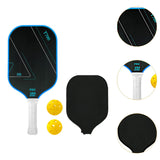 Maxbell Carbon Fiber Pickleball Paddle Racquet for Outdoor Sports Men Women Exercise Blue