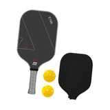 Maxbell Carbon Fiber Pickleball Paddle Racquet for Outdoor Sports Men Women Exercise Grey Red