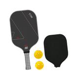 Maxbell Carbon Fiber Pickleball Paddle Racquet for Outdoor Sports Men Women Exercise Grey Red