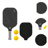 Maxbell Carbon Fiber Pickleball Paddle Racquet for Outdoor Sports Men Women Exercise Grey Red