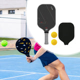 Maxbell Carbon Fiber Pickleball Paddle Racquet for Outdoor Sports Men Women Exercise Grey Red
