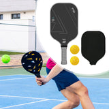 Maxbell Carbon Fiber Pickleball Paddle Racquet for Outdoor Sports Men Women Exercise Grey White
