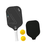 Maxbell Carbon Fiber Pickleball Paddle Racquet for Outdoor Sports Men Women Exercise White