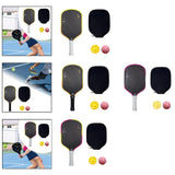Maxbell Carbon Fiber Pickleball Paddle Trendy 2 Balls for Men Women Player Accessory Yellow White