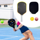 Maxbell Carbon Fiber Pickleball Paddle Trendy 2 Balls for Men Women Player Accessory Yellow White