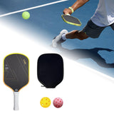 Maxbell Carbon Fiber Pickleball Paddle Trendy 2 Balls for Men Women Player Accessory Yellow White