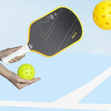 Maxbell Carbon Fiber Pickleball Paddle Trendy 2 Balls for Men Women Player Accessory Yellow White