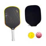 Maxbell Carbon Fiber Pickleball Paddle Trendy 2 Balls for Men Women Player Accessory Yellow White