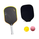 Maxbell Carbon Fiber Pickleball Paddle Trendy 2 Balls for Men Women Player Accessory Yellow White