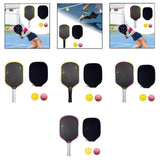 Maxbell Carbon Fiber Pickleball Paddle Trendy 2 Balls for Men Women Player Accessory Yellow White