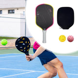 Maxbell Carbon Fiber Pickleball Paddle Trendy 2 Balls for Men Women Player Accessory Pink Yellow White