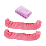 Maxbell 2Pcs Ice Skate Guards Ice Skating Protector for Ice Skates Winter Sports Men Pink and Purple