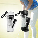 Maxbell Golf Ball Bag PU Leather Golf Ball Holder Bag Golf Ball Carry Bag Golf Pouch White